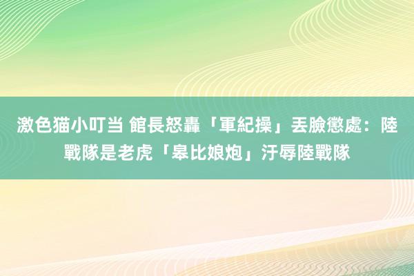 激色猫小叮当 館長怒轟「軍紀操」丟臉懲處：陸戰隊是老虎「皋比娘炮」汙辱陸戰隊